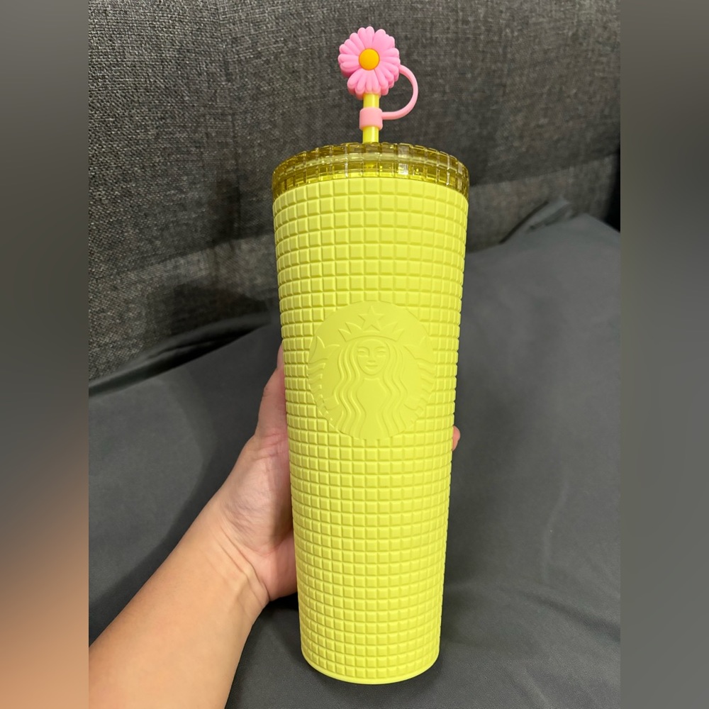 Starbucks Meadow Yellow Soft Grid Touch Tumbler